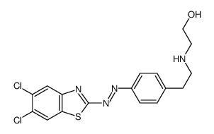 2-[2-[4-[(5,6-dichloro-1,3-benzothiazol-2-yl)diazenyl]phenyl]ethylamino]ethanol Structure