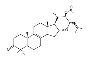 (22R,23S)-22-Acetoxy-16α,23-epoxy-5α-lanosta-8,24-dien-3-one结构式