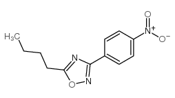 5-丁基-3-(4-硝基苯基)-1,2,4-噁二唑结构式