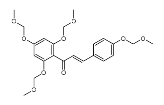 3-(4-(methoxymethoxy)phenyl)-1-(2,4,6-tris(methoxymethoxy)phenyl)prop-2-en-1-one结构式