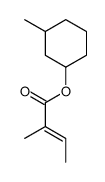 (3-methylcyclohexyl) (E)-2-methylbut-2-enoate结构式