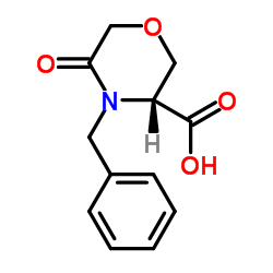 (R)-4-苄基-5-氧代-3-吗啉甲酸结构式