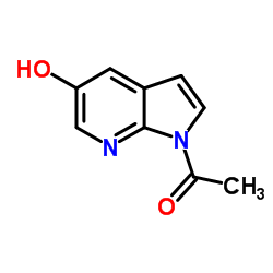 1-Acetyl-5-hydroxy-7-azaindole结构式