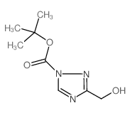 tert-Butyl 3-(hydroxymethyl)-1H-1,2,4-triazole-1-carboxylate结构式
