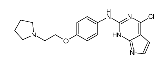 4-CHLORO-N-(4-(2-(PYRROLIDIN-1-YL)ETHOXY)PHENYL)-7H-PYRROLO[2,3-D]PYRIMIDIN-2-AMINE Structure