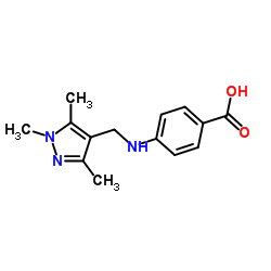4-{[(1,3,5-Trimethyl-1H-pyrazol-4-yl)methyl]amino}benzoic acid Structure