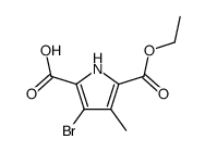 3-bromo-4-methyl-pyrrole-2,5-dicarboxylic acid-5-ethyl ester Structure