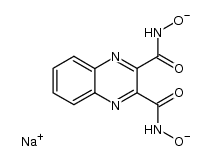 sodium 2,3-quinoxalinedicarbohydroxamate Structure