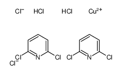copper,2,6-dichloropyridine,hydron,tetrachloride Structure