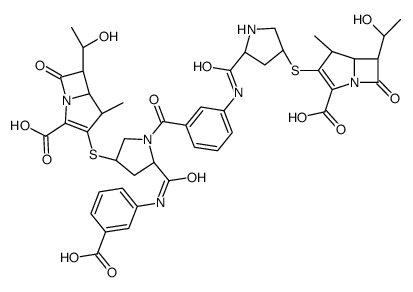 (4R,5S,6S)-3-[(3S,5S)-5-[[3-[(2S,4S)-4-[[(4R,5S,6S)-2-carboxy-6-[(1R)-1-hydroxyethyl]-4-methyl-7-oxo-1-azabicyclo[3.2.0]hept-2-en-3-yl]sulfanyl]-2-[(3-carboxyphenyl)carbamoyl]pyrrolidine-1-carbonyl]phenyl]carbamoyl]pyrrolidin-3-yl]sulfanyl-6-[(1R)-1-hydro Structure