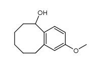 2-methoxy-5,6,7,8,9,10-hexahydrobenzo[8]annulen-5-ol Structure