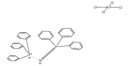 bis(triphenylphosphoranyliden)ammonium tetrachlorogold(III) Structure
