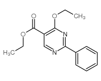 4-乙氧基-2-苯基嘧啶-5-羧酸乙酯结构式