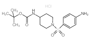 [1-(4-Amino-benzenesulfonyl)-piperidin-4-yl]-carbamic acid tert-butyl ester hydrochloride Structure