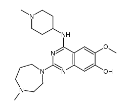 6-methoxy-2-(4-methyl-1,4-diazepan-1-yl)-4-(1-methylpiperidin-4-ylamino)quinazolin-7-ol Structure