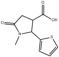 1-甲基-5-氧代-2-(噻吩-2-基)吡咯烷-3-羧酸结构式
