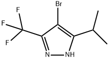 4-溴-3-异丙基-5-三氟甲基-1H-吡唑结构式