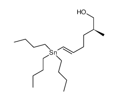 (S,E)-2-methyl-6-(tributylstannyl)hex-5-en-1-ol结构式