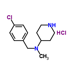 (4-Chloro-benzyl)-methyl-piperidin-4-yl-amine hydrochloride结构式