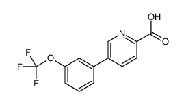 5-(3-(三氟甲氧基)苯基)吡啶甲酸结构式