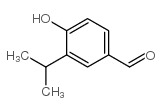 Benzaldehyde, 4-hydroxy-3-(1-methylethyl)- (9CI) Structure