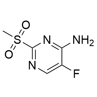 5-氟-2-(甲磺酰基)嘧啶-4-胺结构式