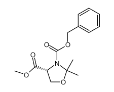 (R)-3-BENZYL 4-METHYL 2,2-DIMETHYLOXAZOLIDINE-3,4-DICARBOXYLATE结构式