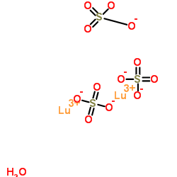 硫酸镥(III),八水合物结构式