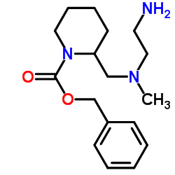 Benzyl 2-{[(2-aminoethyl)(methyl)amino]methyl}-1-piperidinecarboxylate Structure