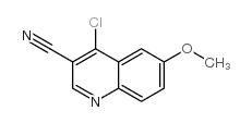 4-氯-6-甲氧基喹啉-3-甲腈结构式