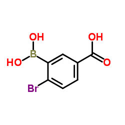 2-Bromo-5-carboxyphenylboronic acid Structure