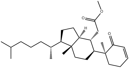 (10α)-1-Oxo-5,6-secocholest-2-en-6-oic acid methyl ester structure