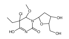 5-chloro-5-ethyl-6-methoxy-5,6-dihydro-2'-deoxyuridine Structure