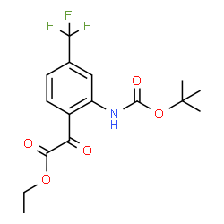 2-[2-(BOC-氨基)-4-三氟甲基苯基]-2-氧代乙酸乙酯结构式