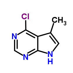 4-氯-5-甲基-7H-吡咯并[2,3-d]嘧啶结构式