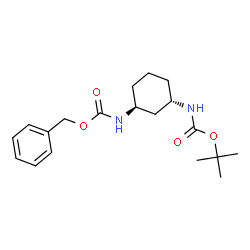 ((1S,3S)-环己烷-1,3-二基)二氨基甲酸苄基酯结构式
