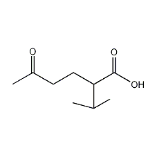(2S)-2-Isopropyl-5-oxohexanoic acid Structure