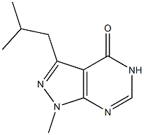 3-isobutyl-1-methyl-1,5-dihydro-4H-pyrazolo[3,4-d]pyrimidin-4-one Structure