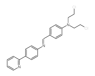 N,N-bis(2-chloroethyl)-4-[(4-pyridin-2-ylphenyl)iminomethyl]aniline Structure
