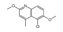 5-氯-2,6-二甲氧基-4-甲基喹啉结构式