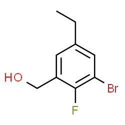 3-Bromo-5-ethyl-2-fluorobenzyl alcohol结构式