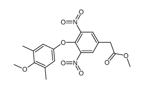 METHYL 2-(4-(4-METHOXY-3,5-DIMETHYLPHENOXY)-3,5-DINITROPHENYL)ACETATE结构式