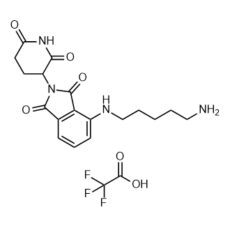 4-((5-氨基戊基)氨基)-2-(2,6-二氧代哌啶-3-基)异吲哚啉-1,3-二酮 2,2,2-三氟乙酸盐结构式
