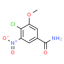4-氯-3-甲氧基-5-硝基苯甲酰胺结构式