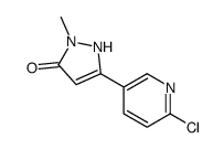5-(6-chloropyridin-3-yl)-2-methyl-1H-pyrazol-3-one结构式