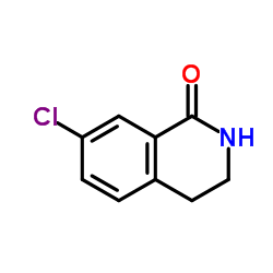 7-氯-3,4-二氢-2H-异喹啉-1-酮结构式