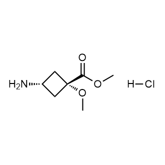 trans-3-氨基-1-甲氧基环丁烷甲酸甲酯盐酸盐结构式