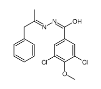 3,5-dichloro-4-methoxy-N-[(E)-1-phenylpropan-2-ylideneamino]benzamide Structure