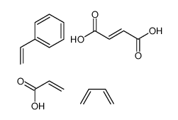 E-2-丁烯二酸与1,3-丁二烯、苯乙烯和2-丙烯酸的聚合物结构式