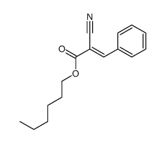 hexyl 2-cyano-3-phenylprop-2-enoate Structure